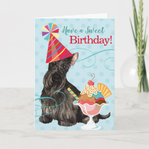 Details about   Birthday Card For All Patchwork Highland Terrier Scotty Dog Birthday Celebration 