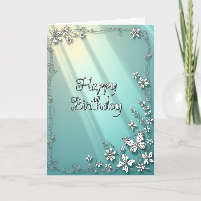 Sweet Birthday Script Design Card (Front)