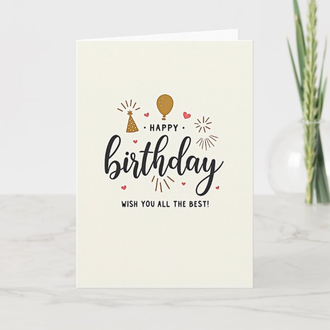 Sweet Birthday Script Font Card (Front)