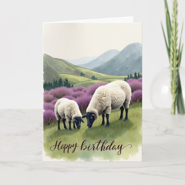 Sweet Birthday Sheep Card (Front)