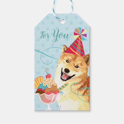 Sweet Birthday Shiba Inu Gift Tags