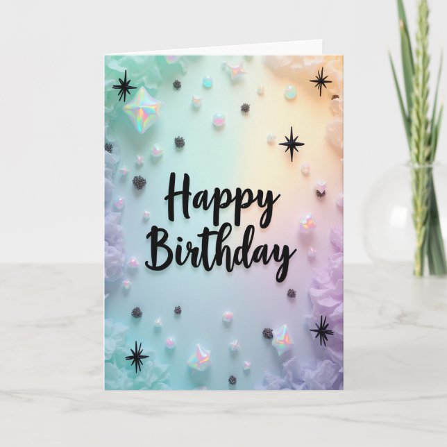 Sweet Birthday Shimmer Card (Front)