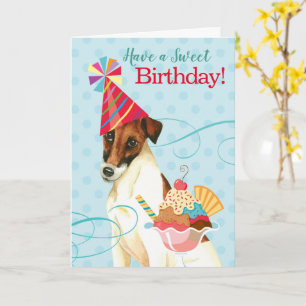 Sweet Birthday Smooth Fox Terrier Card