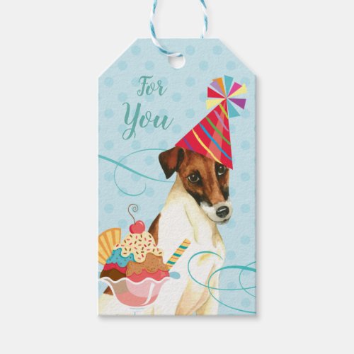 Sweet Birthday Smooth Fox Terrier Gift Tags