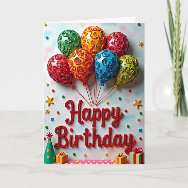 Sweet Birthday Spheres Card (Front)