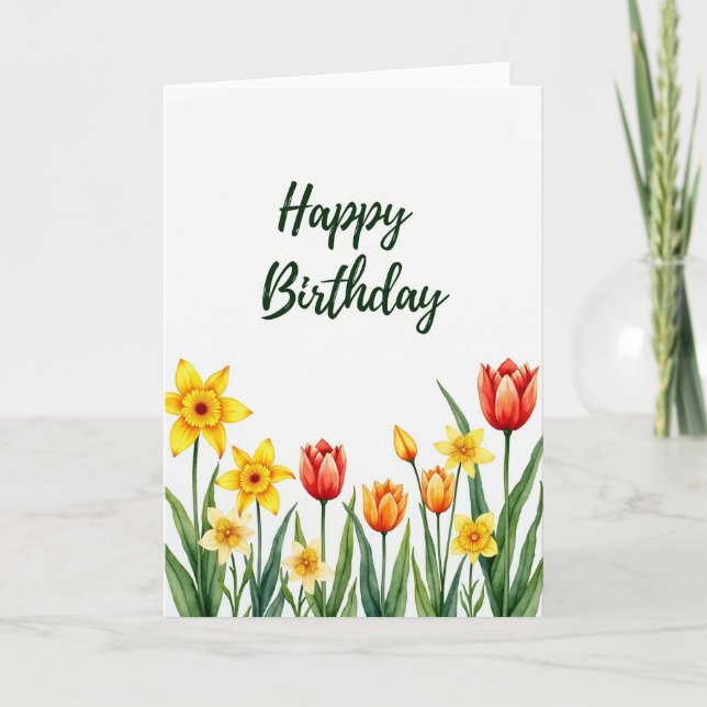Sweet Birthday Spring Bloom Card (Front)