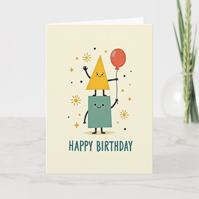 Sweet Birthday Stacking Shapes Card (Front)