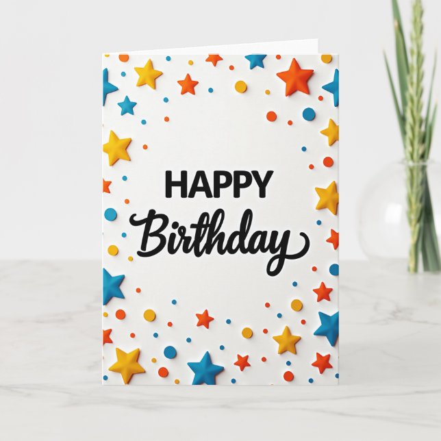 Sweet Birthday Stars Card (Front)