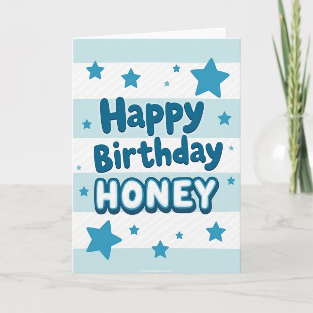Sweet Birthday Striped Card (Front)