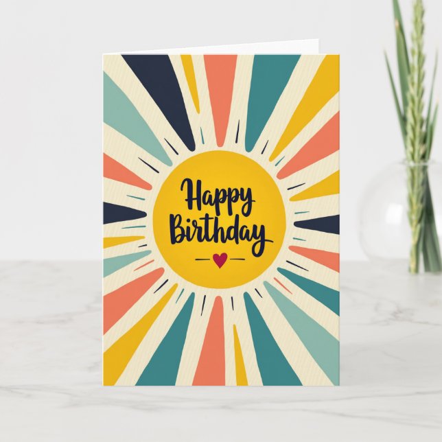 Sweet Birthday Sunburst Card (Front)