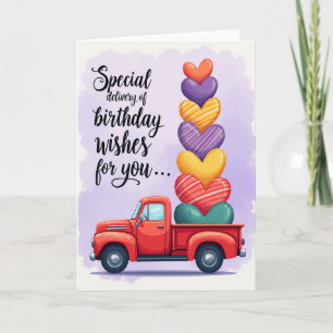 Sweet Birthday Truck Card