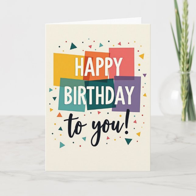 Sweet Birthday Typography Card (Front)