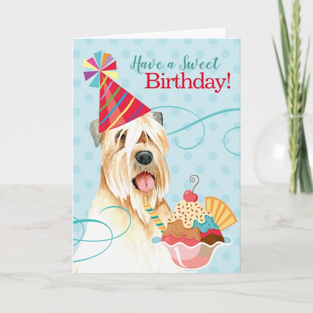 Sweet Birthday Wheaten Terrier Card (Front)