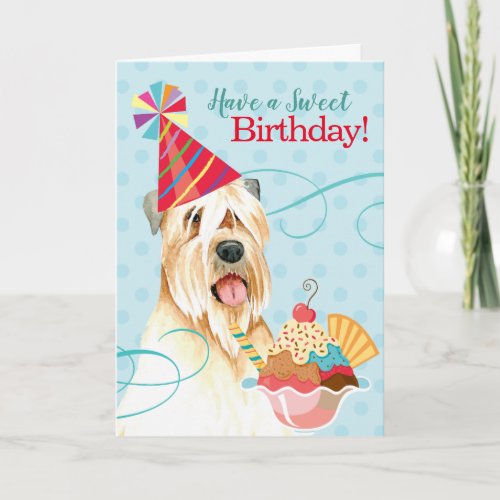 Sweet Birthday Wheaten Terrier Card