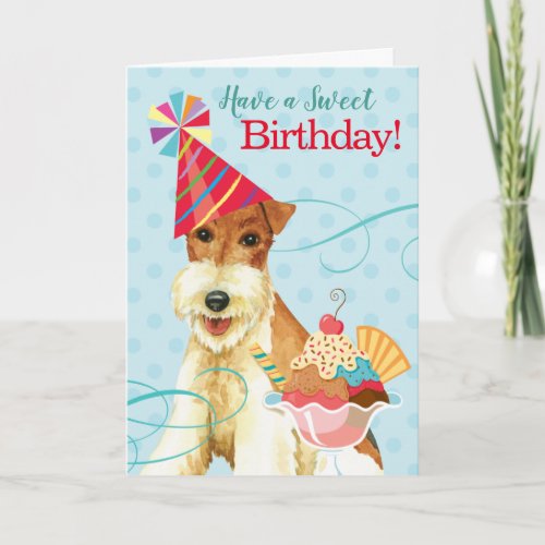 Sweet Birthday Wire Fox Terrier Card