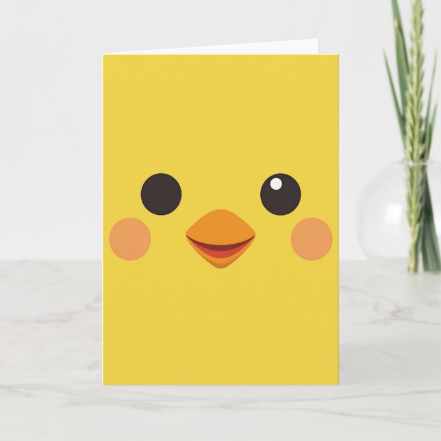 Sweet Birthday Yellow Chick Card (Front)