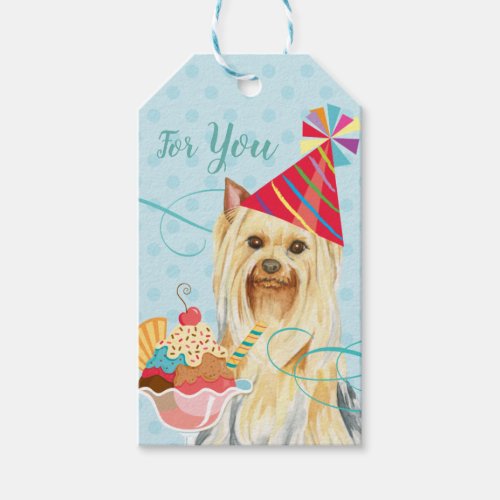 Sweet Birthday Yorkie Gift Tags