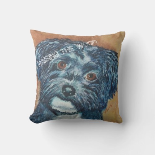 SWEET BLACK HAVANESE  TOSS PILLOW