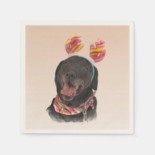 Sweet Black Labrador Retriever Dog Napkins