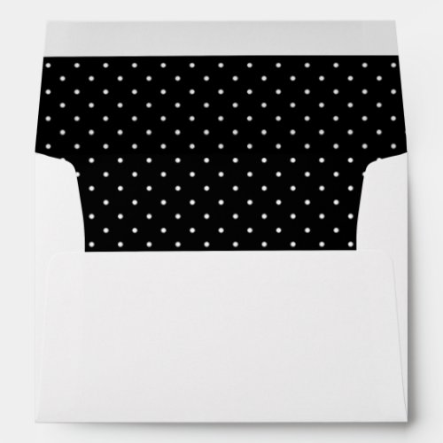 Sweet Black White Polka Dot Liner Envelope