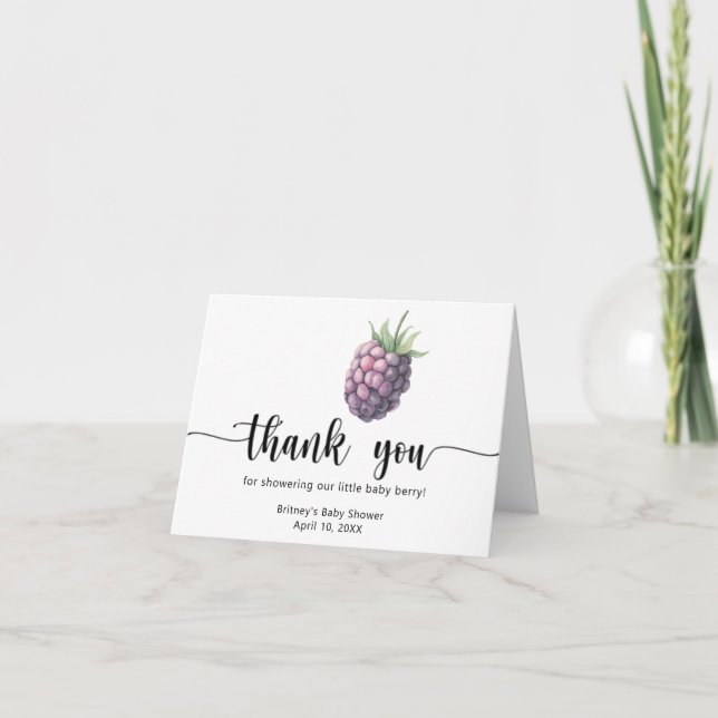 Sweet blackberry - thank you card (Front)