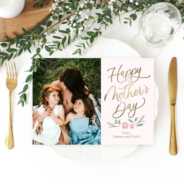 Sweet Blooms Happy Mothers Day Photo Card (Creator Uploaded)