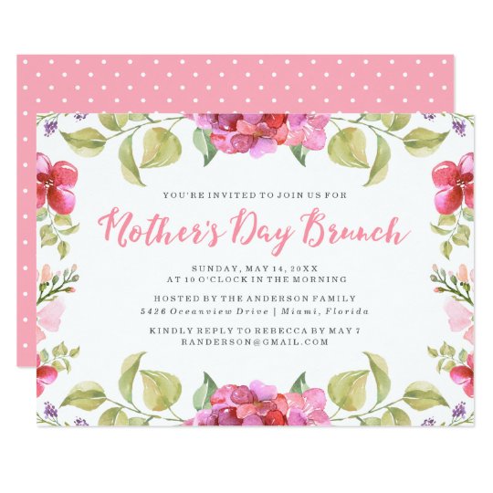 sweet blossoms mother s day brunch invitation zazzle com