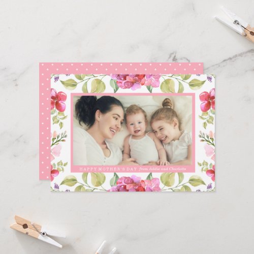 Sweet Blossoms Mothers Day Photo Card