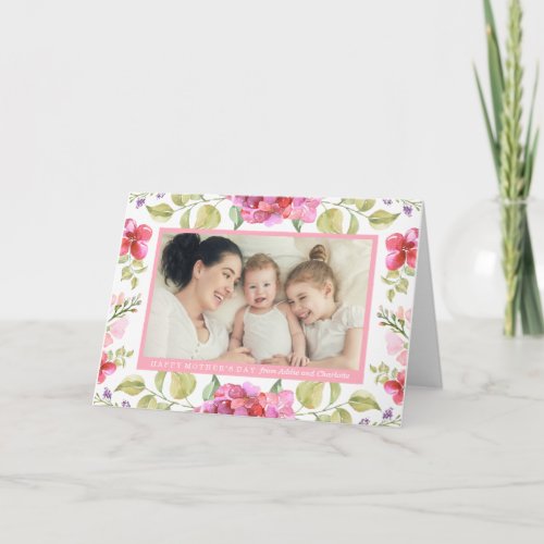 Sweet Blossoms Mothers Day Photo Greeting Card