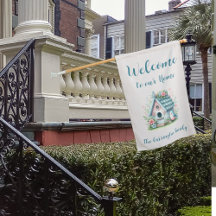 Sweet Blue and Pink Birdhouse Personalized
