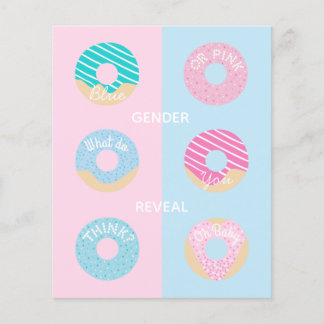Sweet blue and pink donuts baby gender reveal