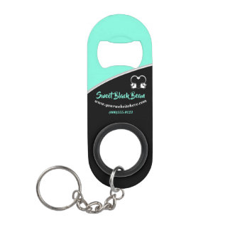 Sweet blue Bean Promotional Business Keychain Keychain Bottle Opener