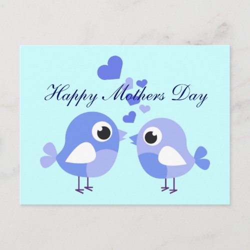 Sweet Blue Birds for mother Postcard