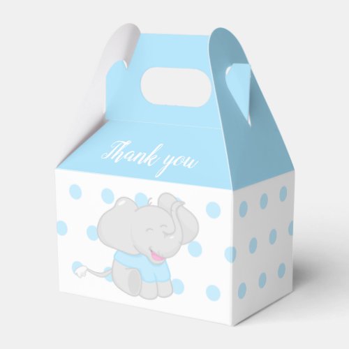 Sweet Blue Box with Elephant Baby Shower