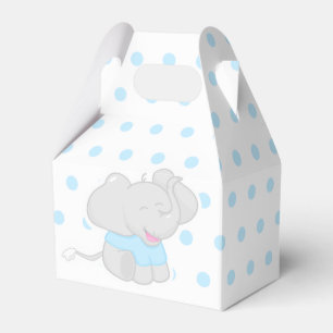 Sweet Blue Box with Elephant Baby Shower