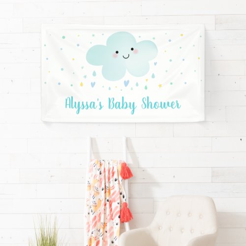 Sweet Blue Cloud Baby Sprinkle Banner