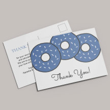 Sweet Blue Donuts Baby Shower Sprinkle Thank You