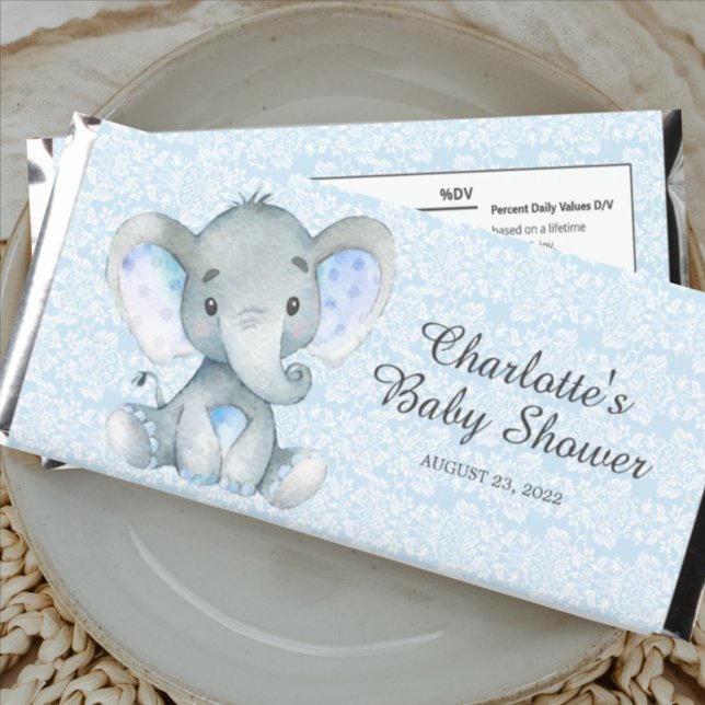 Sweet Blue Elephant Hershey Bar Favors (Creator Uploaded)