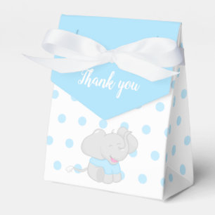 Sweet Blue Favor Box with Elephant