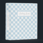 Sweet Blue Gingham Baby Photo Book Mini Binder<br><div class="desc">This simple yet elegant baby photo binder features a background pattern of light blue gingham in a light blue, white and gray color scheme. It makes a wonderful gift for any new parent for photos or use it for a baby book... just add clear photo holders or scrapbook pages available...</div>