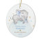 Sweet Blue Gold Elephant Baby 1st First Christmas