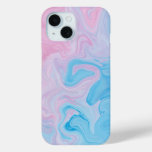 Sweet Blue Pink Marble Phone 15 Case
