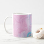 Sweet Blue Pink Marbled Liquid Art Mug #2