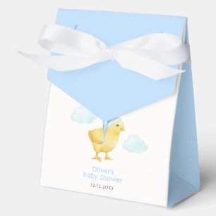 Sweet Blue Sky Cloud Little Chicken Baby Shower Favor Boxes