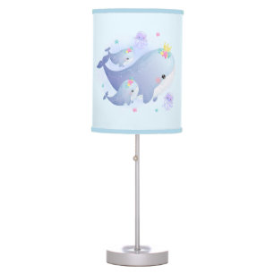 Sweet Blue Whale Ocean Sea Life Boys Floor Lamp