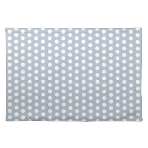 Sweet Blue Whte Polkadots Vintage Cloth Placemat