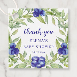 Sweet Blueberries Baby Shower Thank You Favor Tags