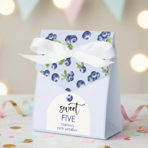 Sweet blueberries kids birthday favor boxes