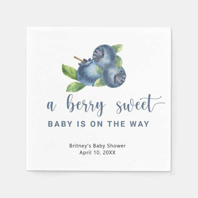 Sweet blueberries napkins (Front)