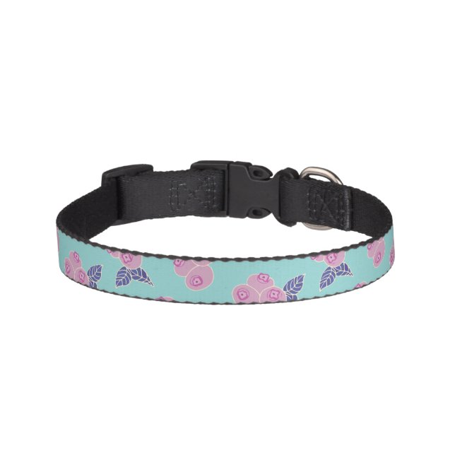 Sweet Blueberries Pattern Pet Collar (Front)